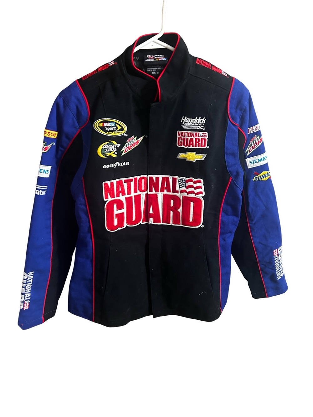 Chase Authentics Black & Blue Racing Jacket Tag Detail